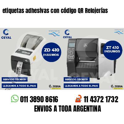 etiquetas adhesivas con código QR Relojerías
