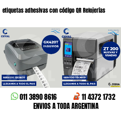 etiquetas adhesivas con código QR Relojerías