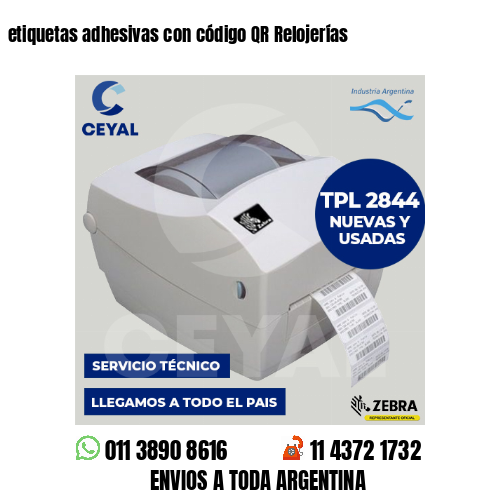 etiquetas adhesivas con código QR Relojerías