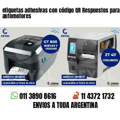 etiquetas adhesivas con código QR Respuestos para automotores