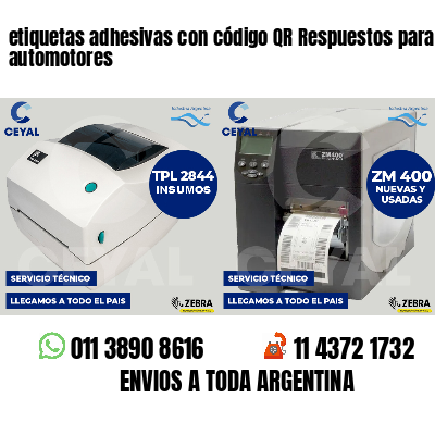 etiquetas adhesivas con código QR Respuestos para automotores