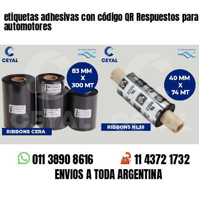 etiquetas adhesivas con código QR Respuestos para automotores