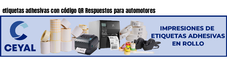 etiquetas adhesivas con código QR Respuestos para automotores
