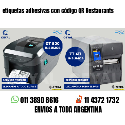 etiquetas adhesivas con código QR Restaurants