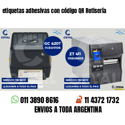 etiquetas adhesivas con código QR Rotisería