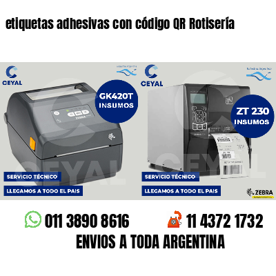 etiquetas adhesivas con código QR Rotisería