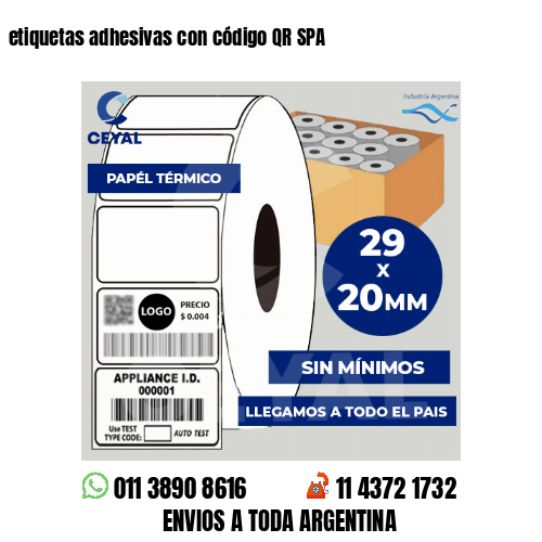 etiquetas adhesivas con código QR SPA