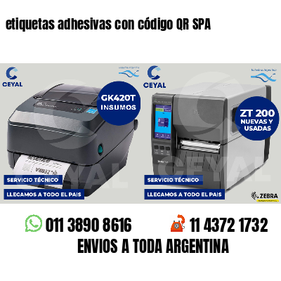 etiquetas adhesivas con código QR SPA