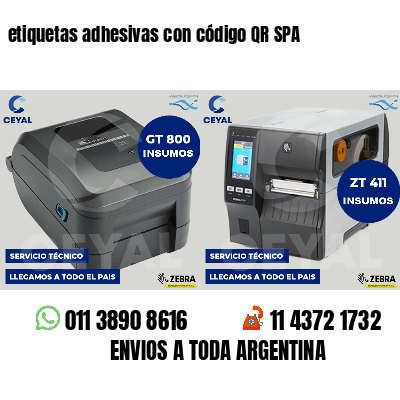etiquetas adhesivas con código QR SPA
