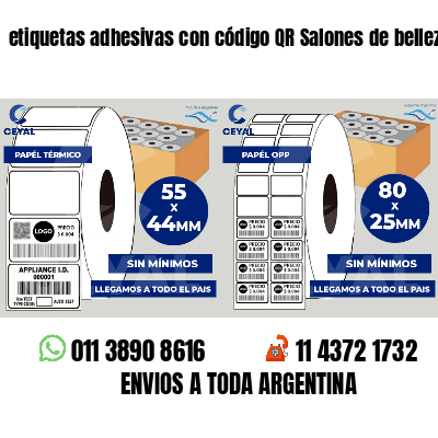 etiquetas adhesivas con código QR Salones de belleza