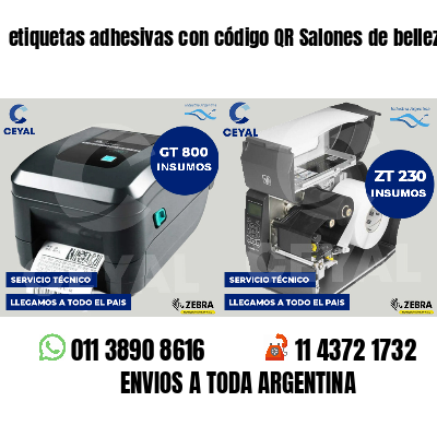 etiquetas adhesivas con código QR Salones de belleza