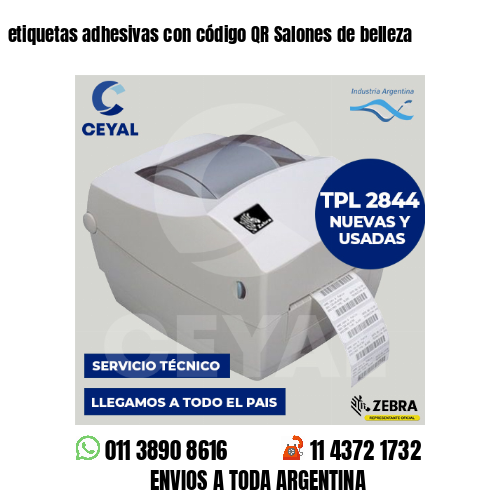 etiquetas adhesivas con código QR Salones de belleza