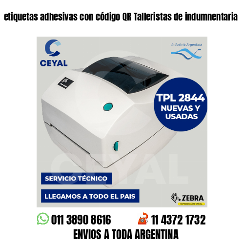 etiquetas adhesivas con código QR Talleristas de indumnentaria