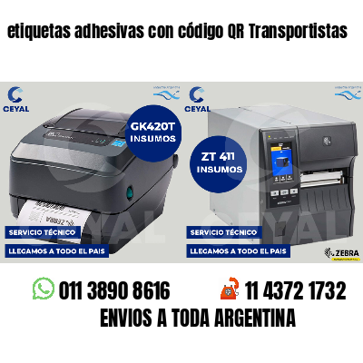 etiquetas adhesivas con código QR Transportistas