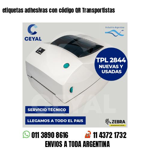 etiquetas adhesivas con código QR Transportistas