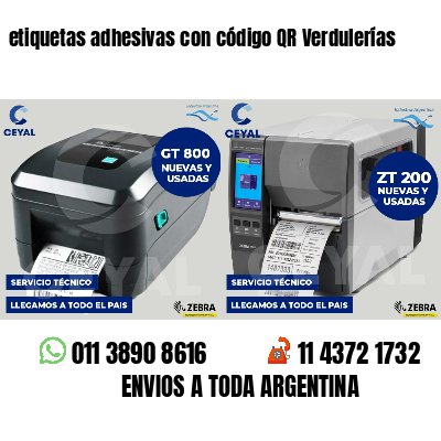 etiquetas adhesivas con código QR Verdulerías