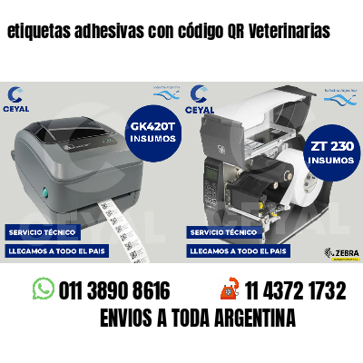 etiquetas adhesivas con código QR Veterinarias