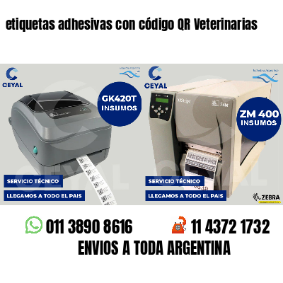 etiquetas adhesivas con código QR Veterinarias