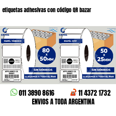 etiquetas adhesivas con código QR bazar