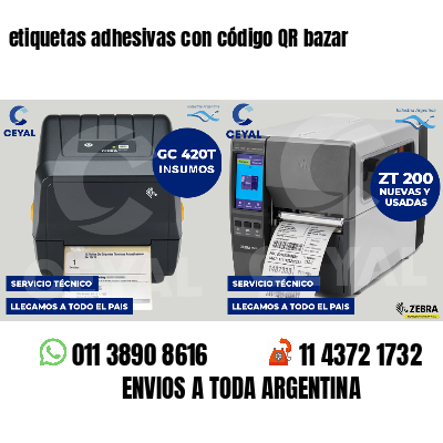 etiquetas adhesivas con código QR bazar