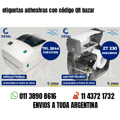 etiquetas adhesivas con código QR bazar