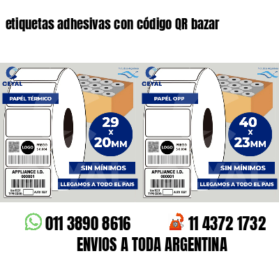 etiquetas adhesivas con código QR bazar