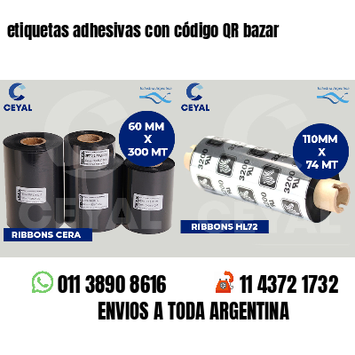 etiquetas adhesivas con código QR bazar
