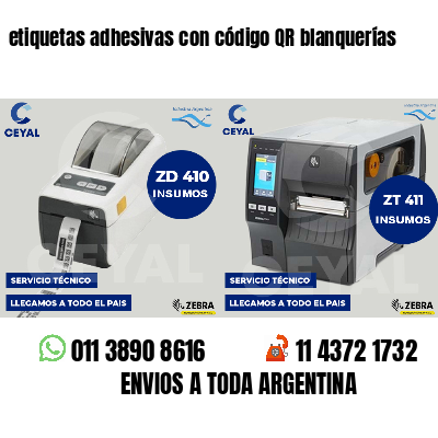 etiquetas adhesivas con código QR blanquerías