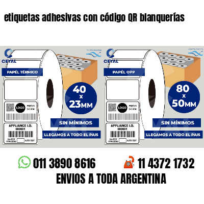 etiquetas adhesivas con código QR blanquerías