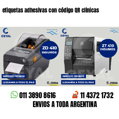 etiquetas adhesivas con código QR clinicas