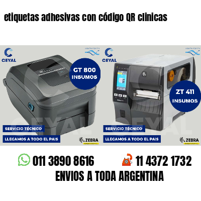 etiquetas adhesivas con código QR clinicas