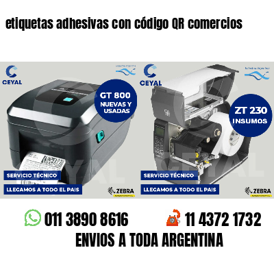 etiquetas adhesivas con código QR comercios