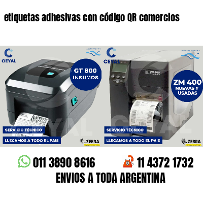 etiquetas adhesivas con código QR comercios