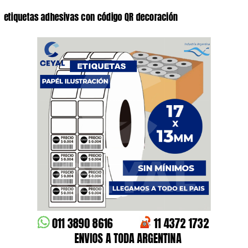 etiquetas adhesivas con código QR decoración
