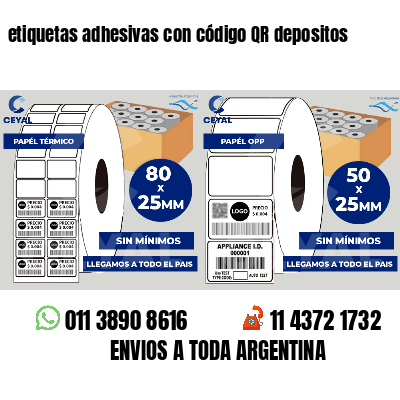 etiquetas adhesivas con código QR depositos