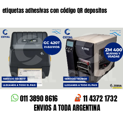 etiquetas adhesivas con código QR depositos