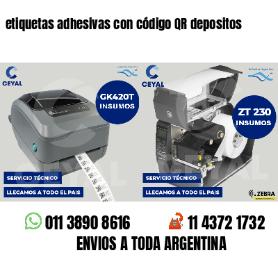etiquetas adhesivas con código QR depositos