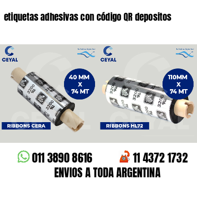 etiquetas adhesivas con código QR depositos