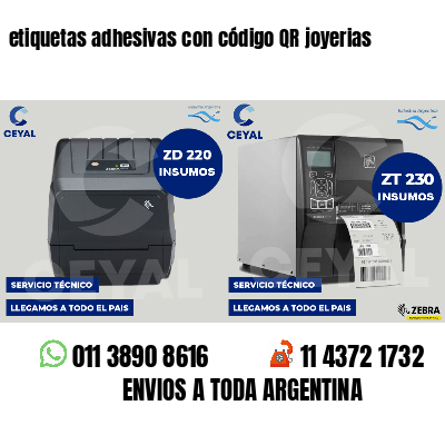 etiquetas adhesivas con código QR joyerias