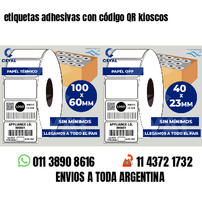 etiquetas adhesivas con código QR kioscos
