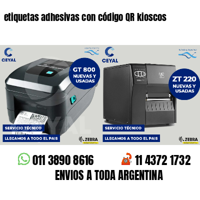 etiquetas adhesivas con código QR kioscos