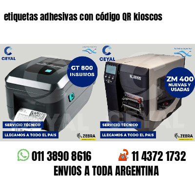 etiquetas adhesivas con código QR kioscos