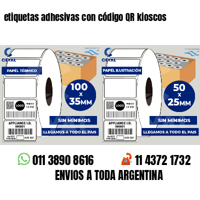 etiquetas adhesivas con código QR kioscos