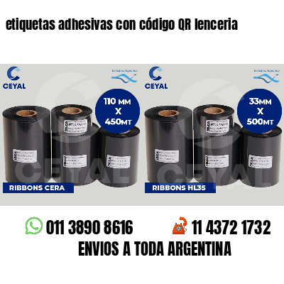 etiquetas adhesivas con código QR lenceria