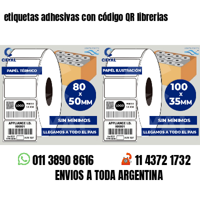 etiquetas adhesivas con código QR librerias