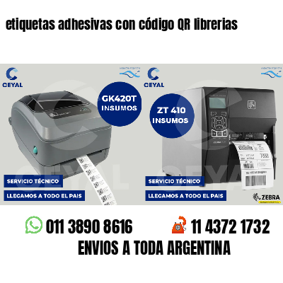 etiquetas adhesivas con código QR librerias