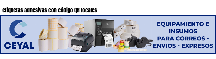 etiquetas adhesivas con código QR locales