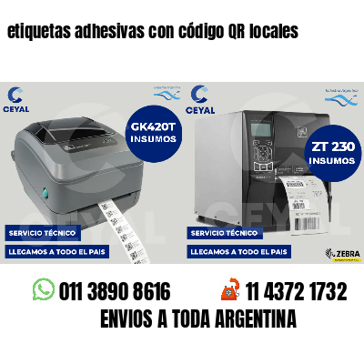 etiquetas adhesivas con código QR locales