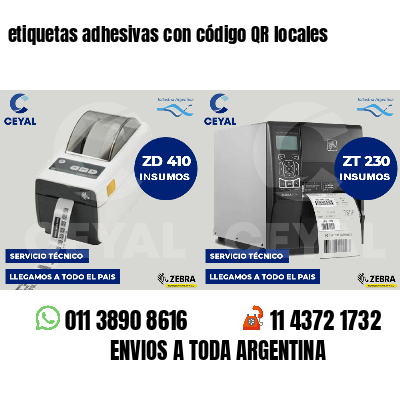etiquetas adhesivas con código QR locales