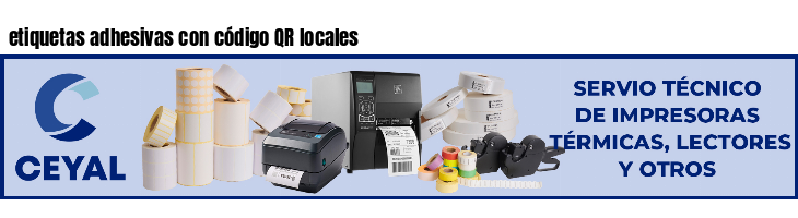 etiquetas adhesivas con código QR locales